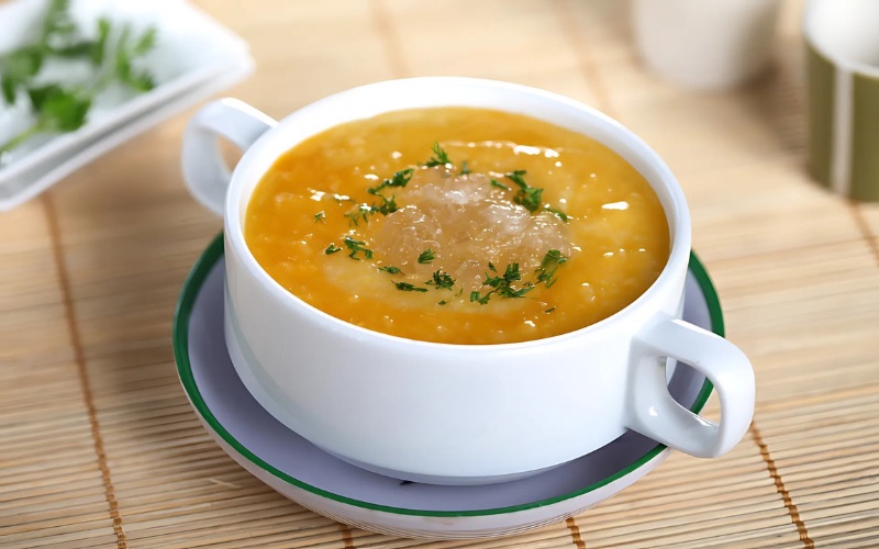 Cháo tổ yến bí đỏ, bổ dưỡng thơm ngon, gấp ba dưỡng chất