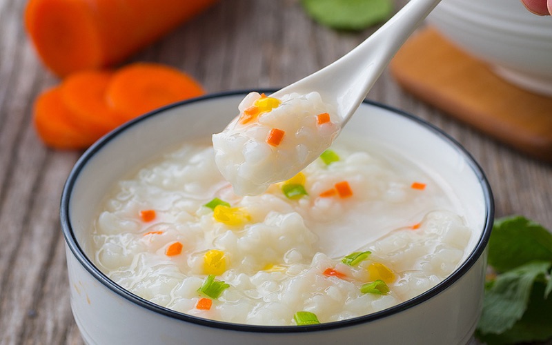 Cháo tổ yến rau củ